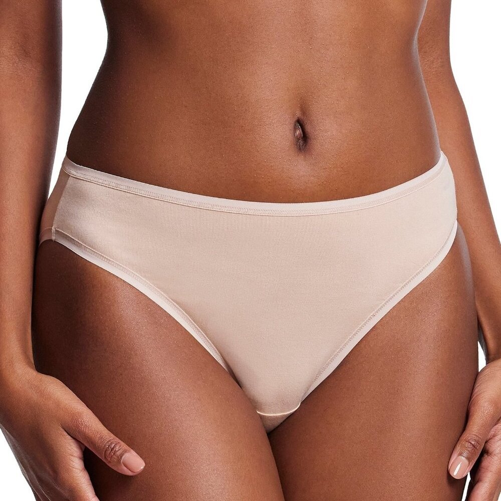 34$ Hanky Panky Supima Cotton Bikini Women's Size L Med Beige
